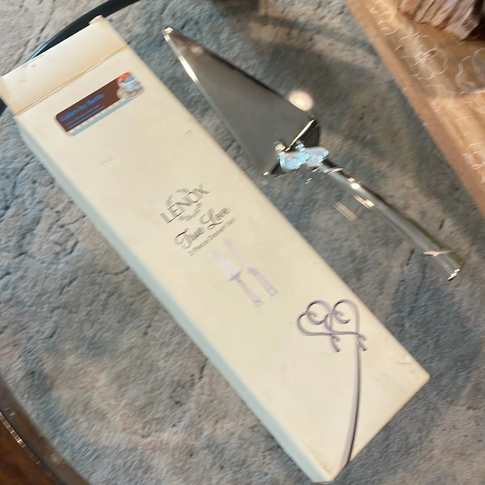 Lenox True Love Silver Cake Server Set